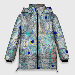 Куртка зимняя женская Абстракция Фиона, цвет: 3D-светло-серый