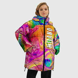 Куртка зимняя женская Abstract colorful composition - Milano, цвет: 3D-черный — фото 2