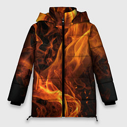 Куртка зимняя женская Пламя удачи, цвет: 3D-черный