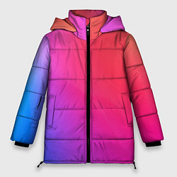 Куртка зимняя женская Цветной градиент, цвет: 3D-красный