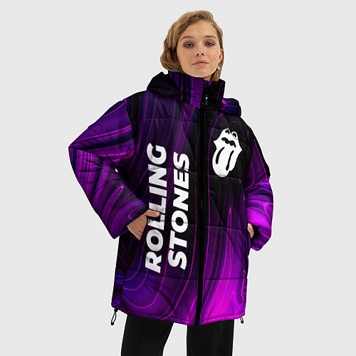 Женская зимняя куртка Rolling Stones violet plasma / 3D-Черный – фото 3