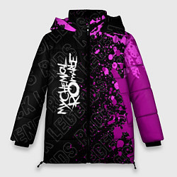 Куртка зимняя женская My Chemical Romance rock legends: по-вертикали, цвет: 3D-черный