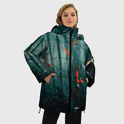 Куртка зимняя женская Тени и краски во тьме, цвет: 3D-черный — фото 2