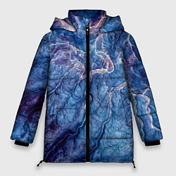 Куртка зимняя женская Мраморный узор, цвет: 3D-черный