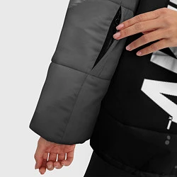 Куртка зимняя женская Akira glitch на темном фоне: по-вертикали, цвет: 3D-черный — фото 2