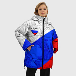Куртка зимняя женская Сердечко - Россия, цвет: 3D-светло-серый — фото 2