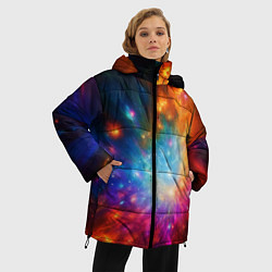 Куртка зимняя женская Космическая многомерность, цвет: 3D-светло-серый — фото 2