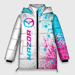 Куртка зимняя женская Mazda neon gradient style: по-вертикали, цвет: 3D-черный
