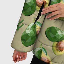 Куртка зимняя женская Авокадо и веточка, цвет: 3D-светло-серый — фото 2