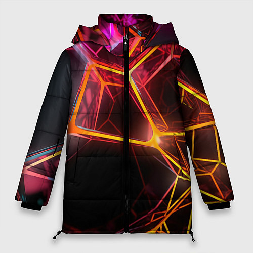 Женская зимняя куртка Неоновая конструкция / 3D-Красный – фото 1