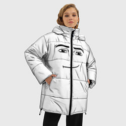 Куртка зимняя женская Одежда Man Face Roblox, цвет: 3D-черный — фото 2