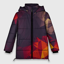 Куртка зимняя женская Полигональный узор, цвет: 3D-черный