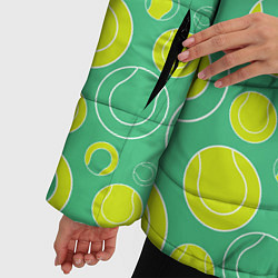 Куртка зимняя женская Теннисные мячики, цвет: 3D-черный — фото 2