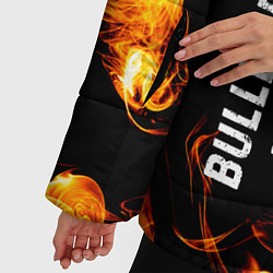 Куртка зимняя женская Bullet For My Valentine и пылающий огонь, цвет: 3D-черный — фото 2
