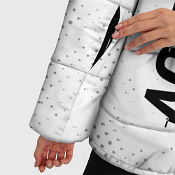 Куртка зимняя женская AC DC glitch на светлом фоне: по-вертикали, цвет: 3D-черный — фото 2