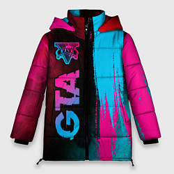 Куртка зимняя женская GTA - neon gradient: по-вертикали, цвет: 3D-черный