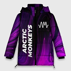 Куртка зимняя женская Arctic Monkeys violet plasma, цвет: 3D-черный