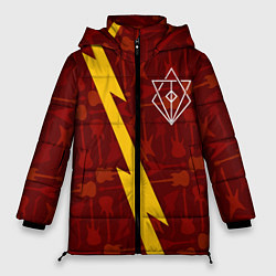 Куртка зимняя женская In Flames гитары и молния, цвет: 3D-черный