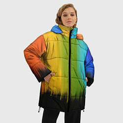 Куртка зимняя женская Летняя радуга, цвет: 3D-красный — фото 2