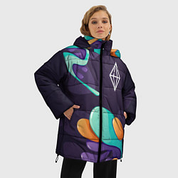 Куртка зимняя женская The Sims graffity splash, цвет: 3D-черный — фото 2