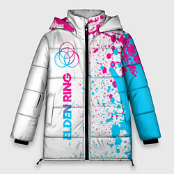 Куртка зимняя женская Elden Ring neon gradient style: по-вертикали, цвет: 3D-черный