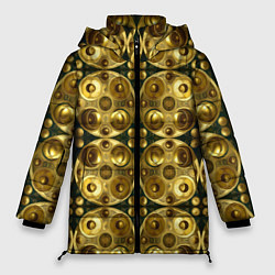 Куртка зимняя женская Золотые защитные пластины, цвет: 3D-черный