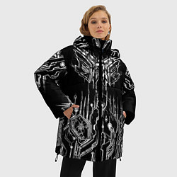 Куртка зимняя женская Киберпанк-модерн, цвет: 3D-черный — фото 2
