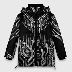 Куртка зимняя женская Киберпанк-модерн, цвет: 3D-светло-серый