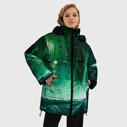 Куртка зимняя женская Космическая буря, цвет: 3D-светло-серый — фото 2