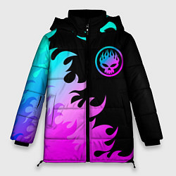 Куртка зимняя женская The Offspring неоновый огонь, цвет: 3D-черный
