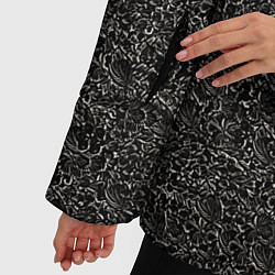 Куртка зимняя женская Текстура ажурный черный, цвет: 3D-черный — фото 2