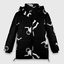 Куртка зимняя женская День космонавтики, цвет: 3D-светло-серый