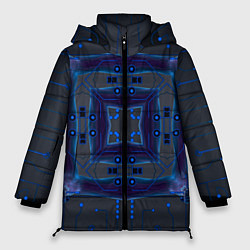 Куртка зимняя женская Кубические волны, цвет: 3D-светло-серый
