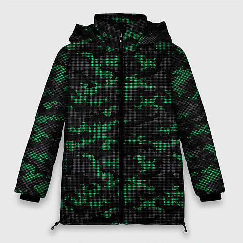 Женская зимняя куртка Точечный камуфляжный узор Spot camouflage pattern / 3D-Светло-серый – фото 1