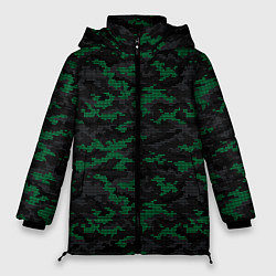 Куртка зимняя женская Точечный камуфляжный узор Spot camouflage pattern, цвет: 3D-светло-серый