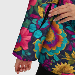Куртка зимняя женская Цветочный микс, цвет: 3D-черный — фото 2