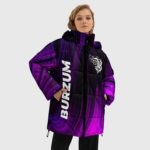 Женская зимняя куртка Burzum violet plasma / 3D-Черный – фото 3