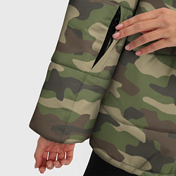 Куртка зимняя женская Камуфляж лесной зелёный, цвет: 3D-черный — фото 2