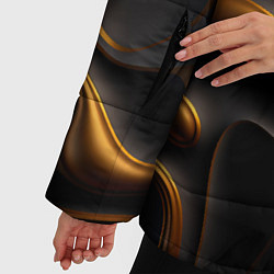 Куртка зимняя женская Золотые барельефы, цвет: 3D-светло-серый — фото 2