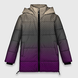 Куртка зимняя женская Фиолетовый и серый дым - Хуф и Ся, цвет: 3D-светло-серый