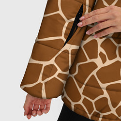 Куртка зимняя женская Пятнистая шкура жирафа, цвет: 3D-красный — фото 2