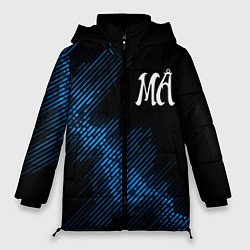 Куртка зимняя женская Maneskin звуковая волна, цвет: 3D-черный