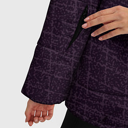 Куртка зимняя женская Текстура тёмно-фиолетовый, цвет: 3D-черный — фото 2