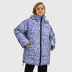 Куртка зимняя женская Завитушки, цвет: 3D-черный — фото 2