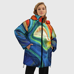 Куртка зимняя женская Beautiful waves, цвет: 3D-красный — фото 2