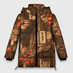Куртка зимняя женская Китайский квартал, цвет: 3D-красный