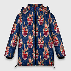 Куртка зимняя женская Ставки, фишки, покер, цвет: 3D-черный