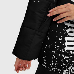 Куртка зимняя женская Motorhead и рок символ на темном фоне, цвет: 3D-черный — фото 2