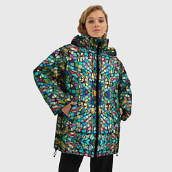 Куртка зимняя женская Сказочная мозаика, цвет: 3D-черный — фото 2