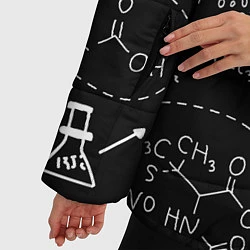 Куртка зимняя женская Химические формулы на чёрном, цвет: 3D-черный — фото 2